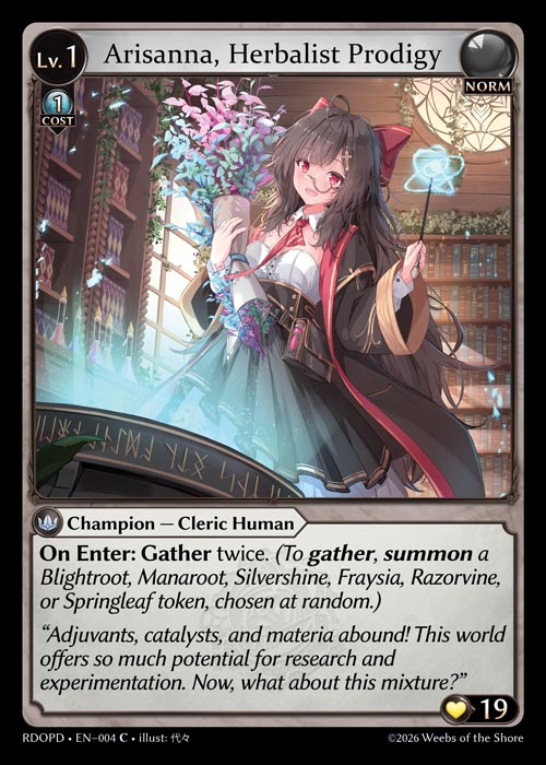 Arisanna, Herbalist Prodigy