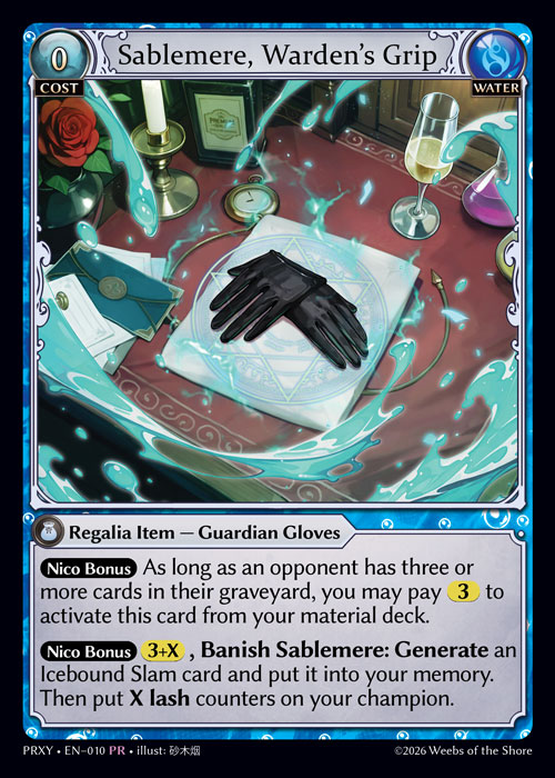 Sablemere, Warden's Grip