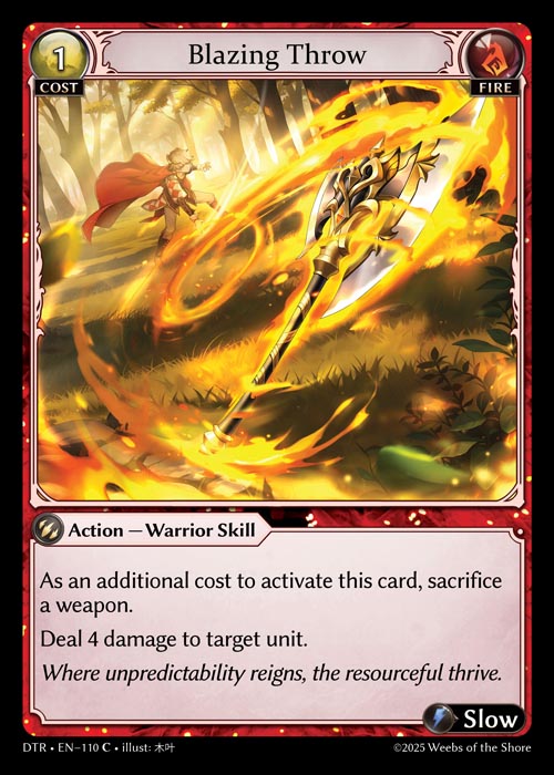 Blazing Throw