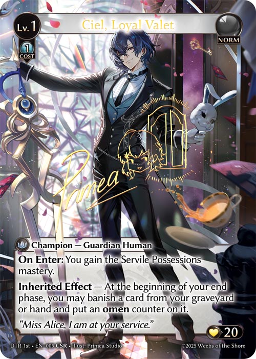 Ciel, Loyal Valet