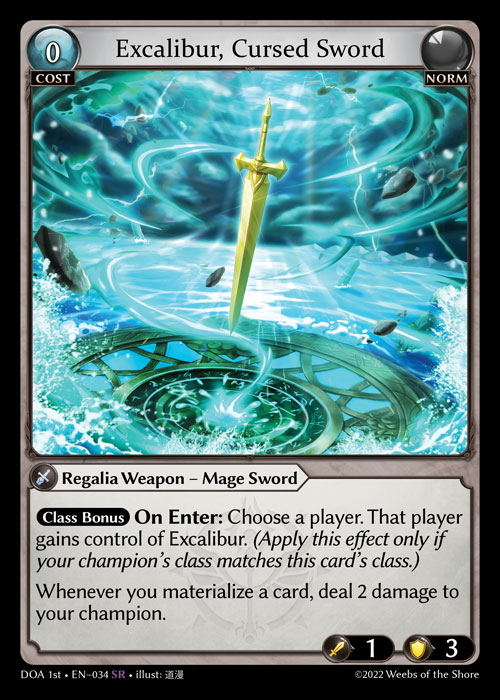 Excalibur, Cursed Sword
