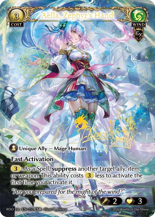 Aella, Zephyr's Hand