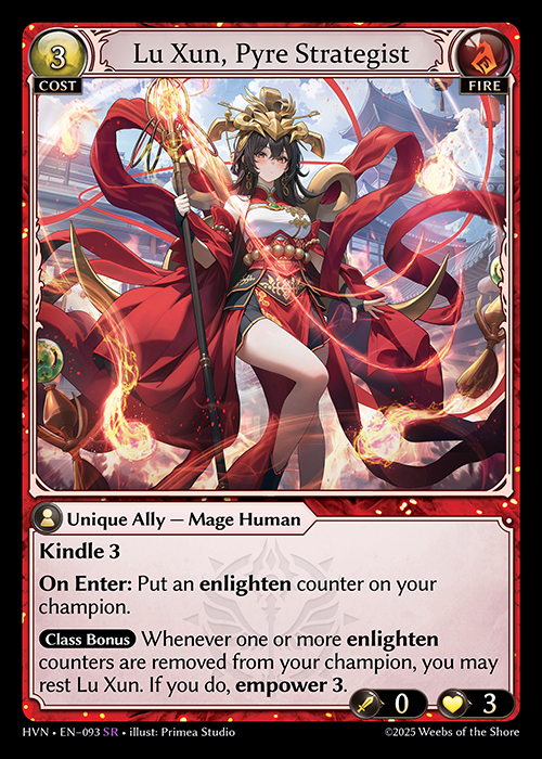 Lu Xun, Pyre Strategist